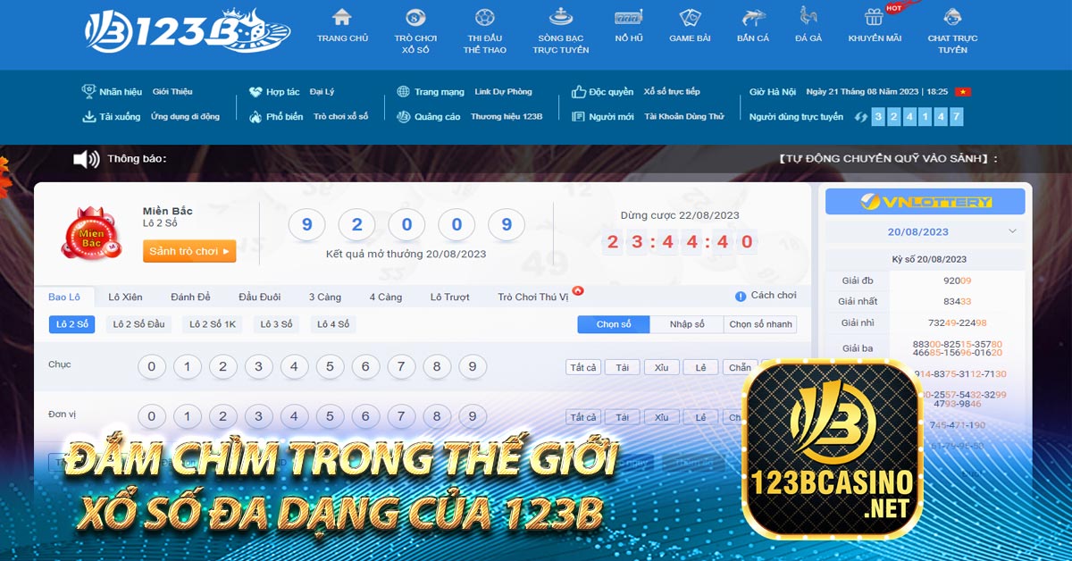 Đắm Chìm Trong Thế Giới Xổ Số Đa Dạng Của 123b