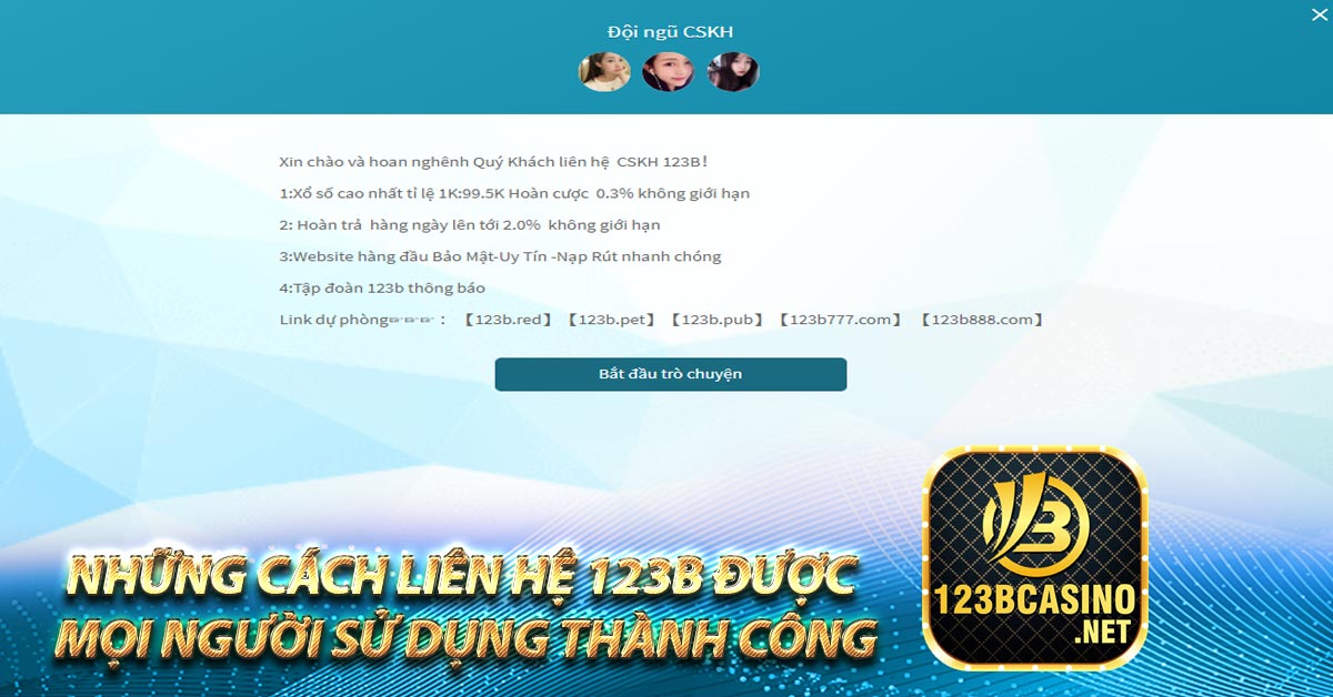 Những cách liên hệ 123b được mọi người sử dụng thành công
